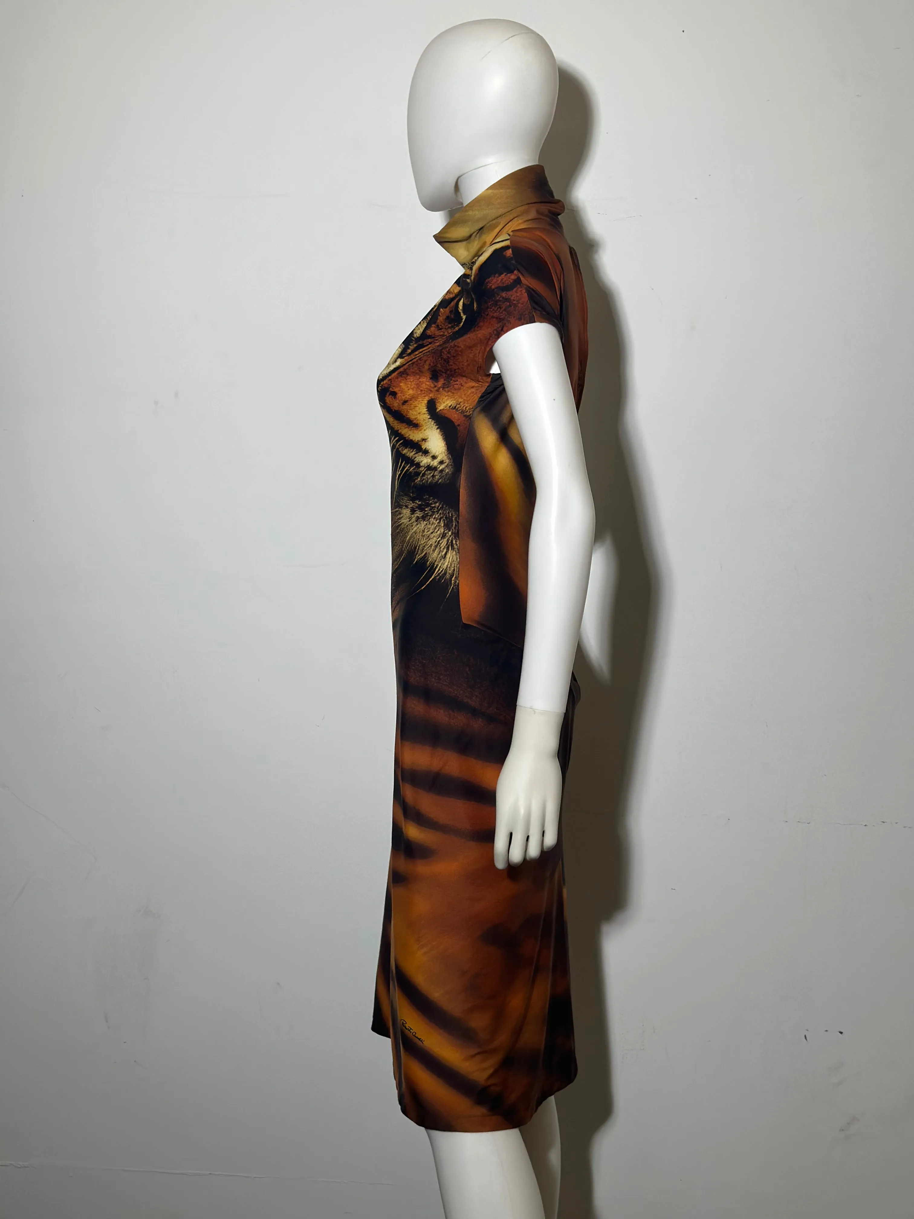 Roberto Cavalli FW 2000 Tiger Print Dress