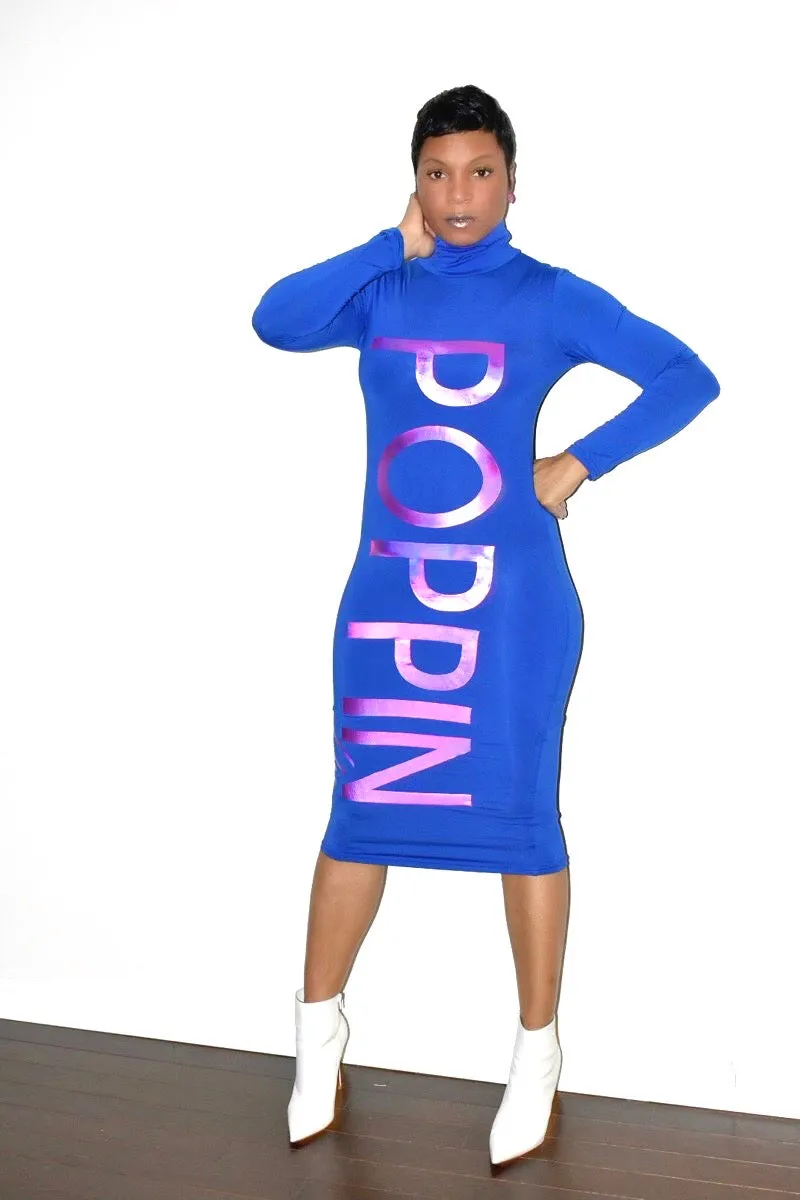 Royal POPPIN Turtleneck Dress