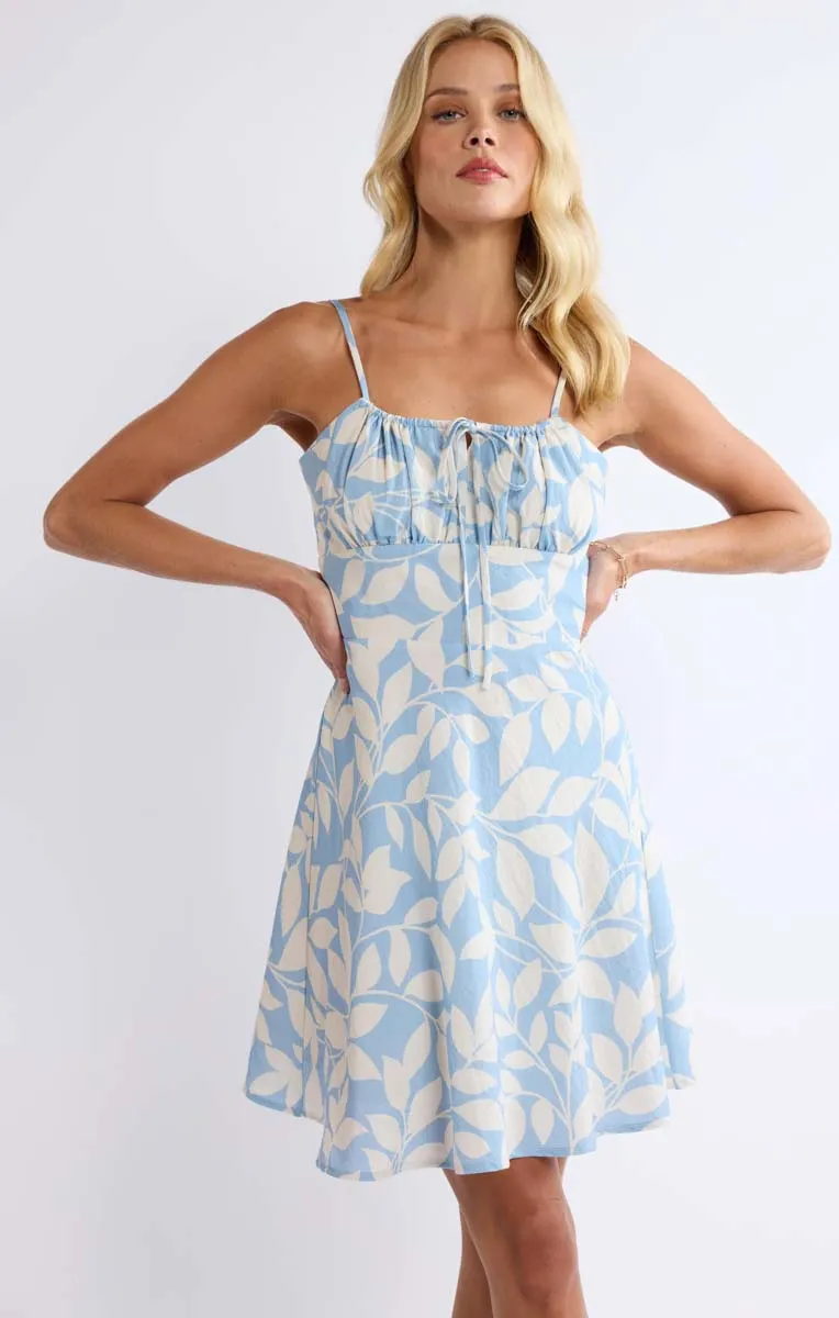 Sage The Label - Day Date Tie Front Mini Dress