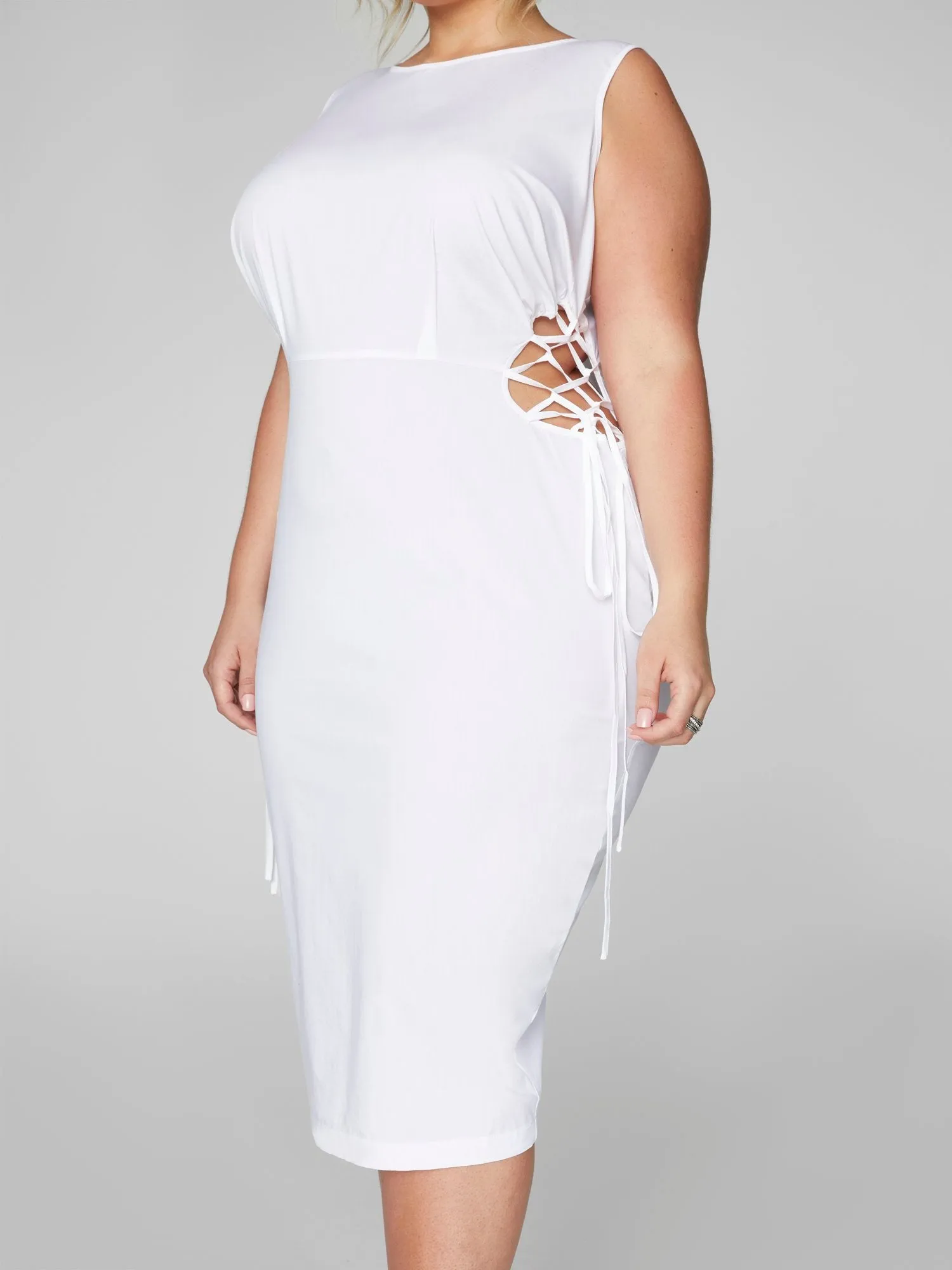 Sarita Lace-Up Side Detail Dress