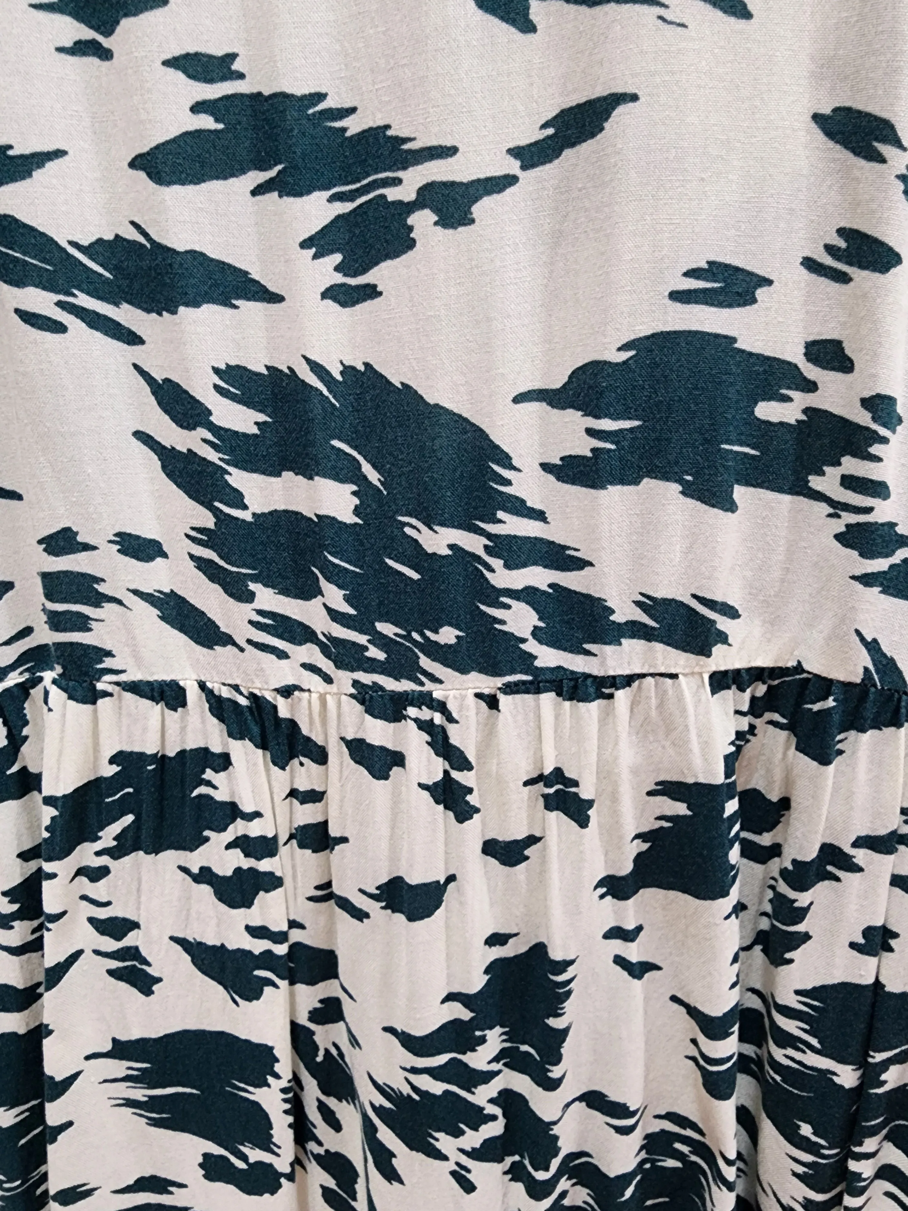 Sass green and white dress size 12
