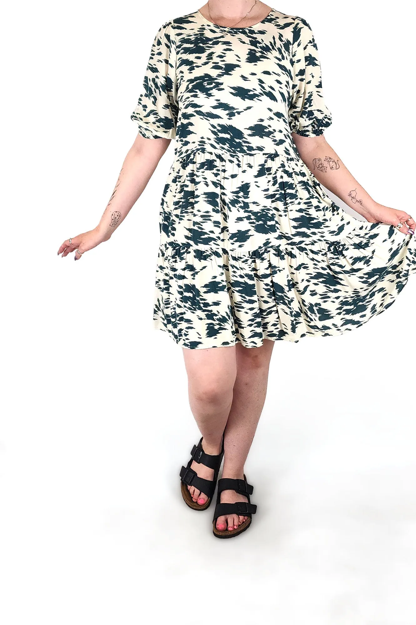 Sass green and white dress size 12
