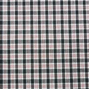 School Checks Fabric Black