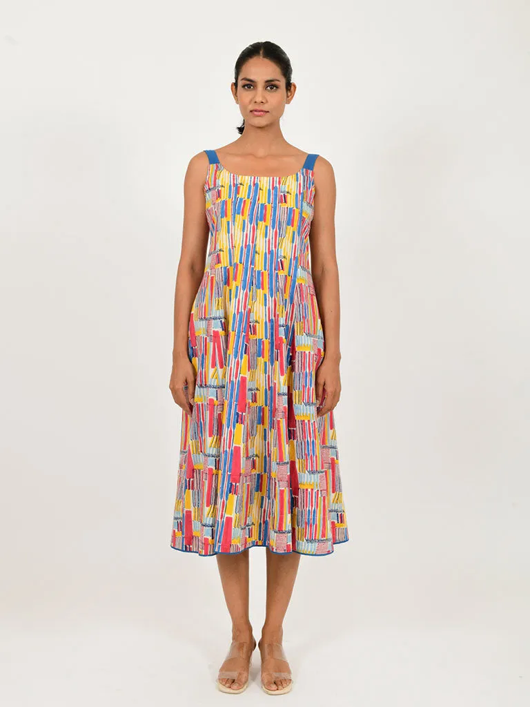 Scribble Multi Doll Linen Dress