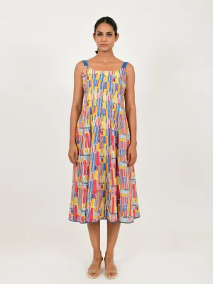 Scribble Multi Doll Linen Dress