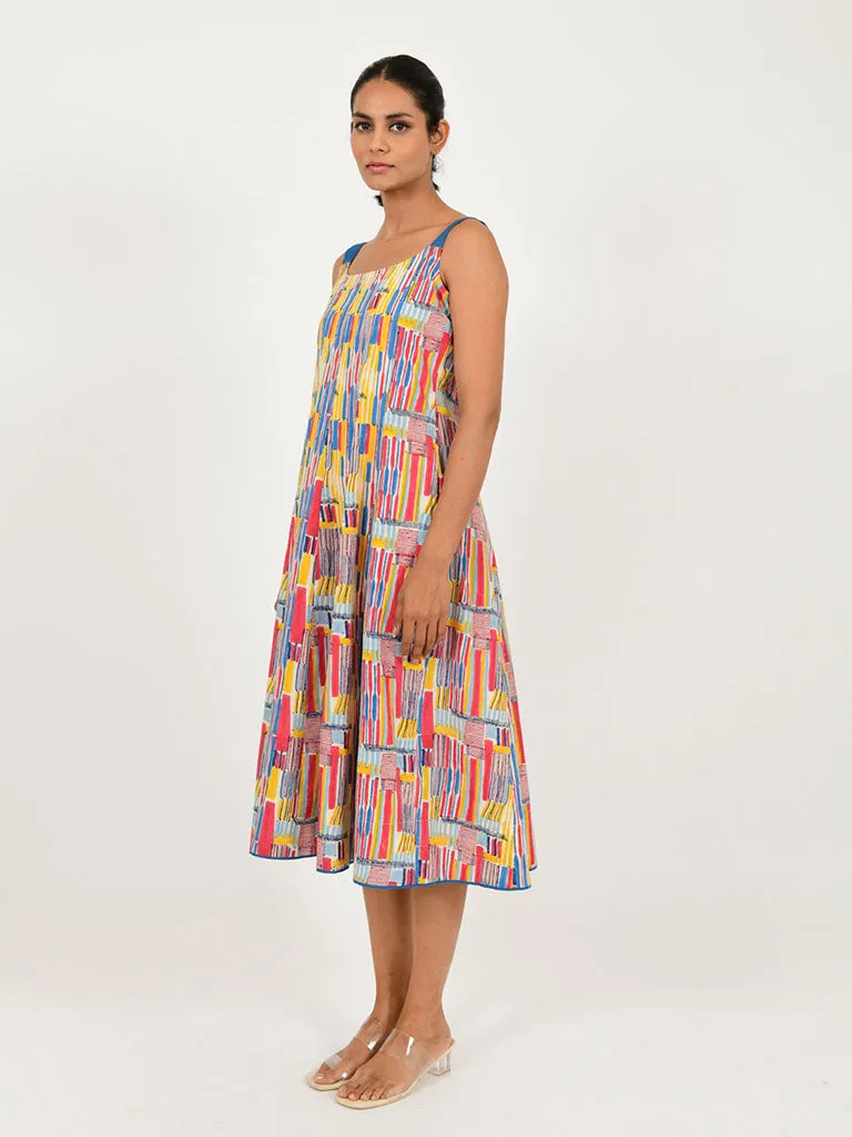 Scribble Multi Doll Linen Dress