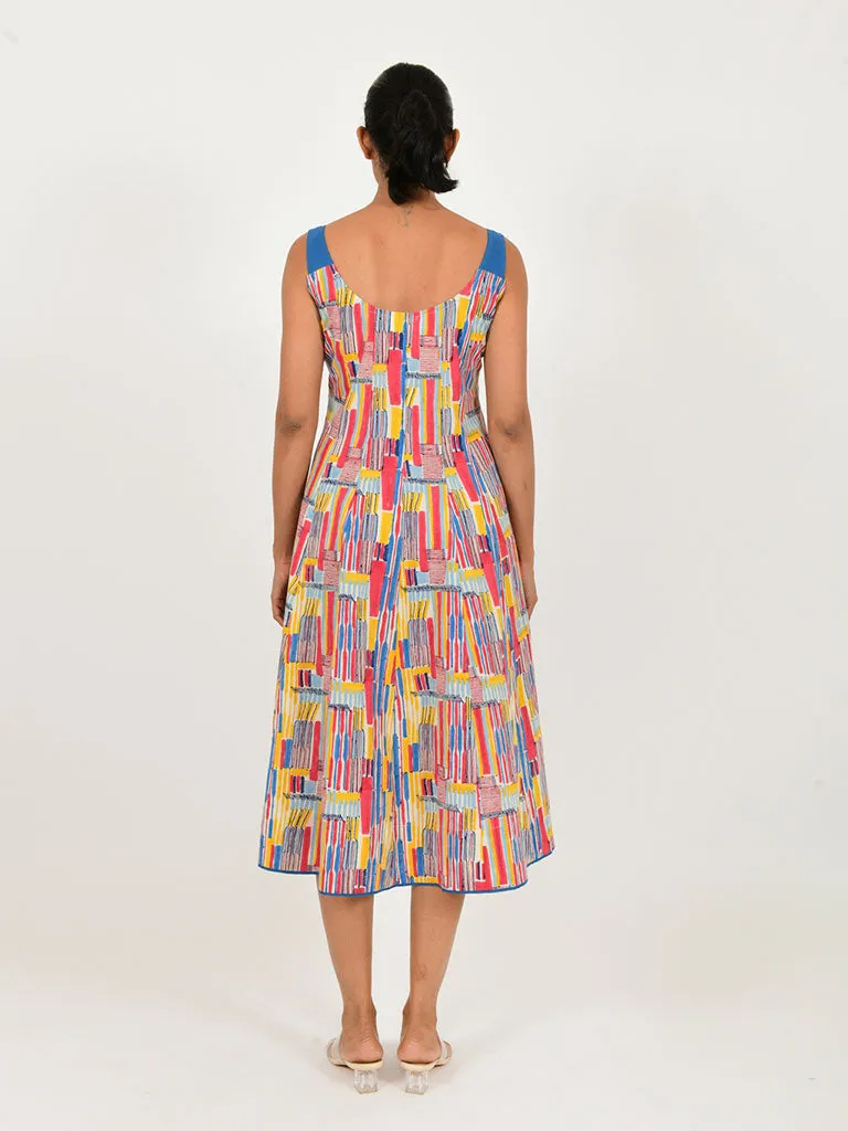 Scribble Multi Doll Linen Dress