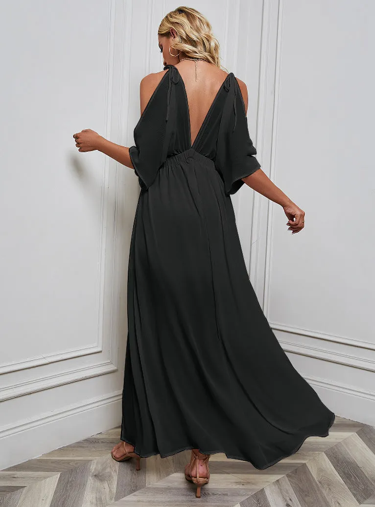 Sexy Chiffon Split Front Summer Long Dresses