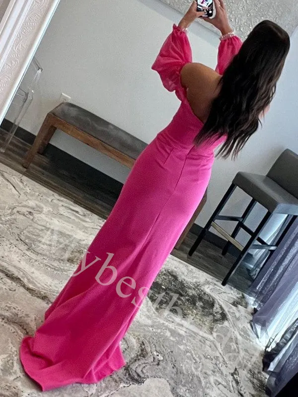 Sexy Sweetheart Off shoulder Sheath Prom Dresses,PDS0985