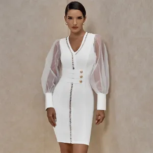 Sexy White Outfits Women Dress Club