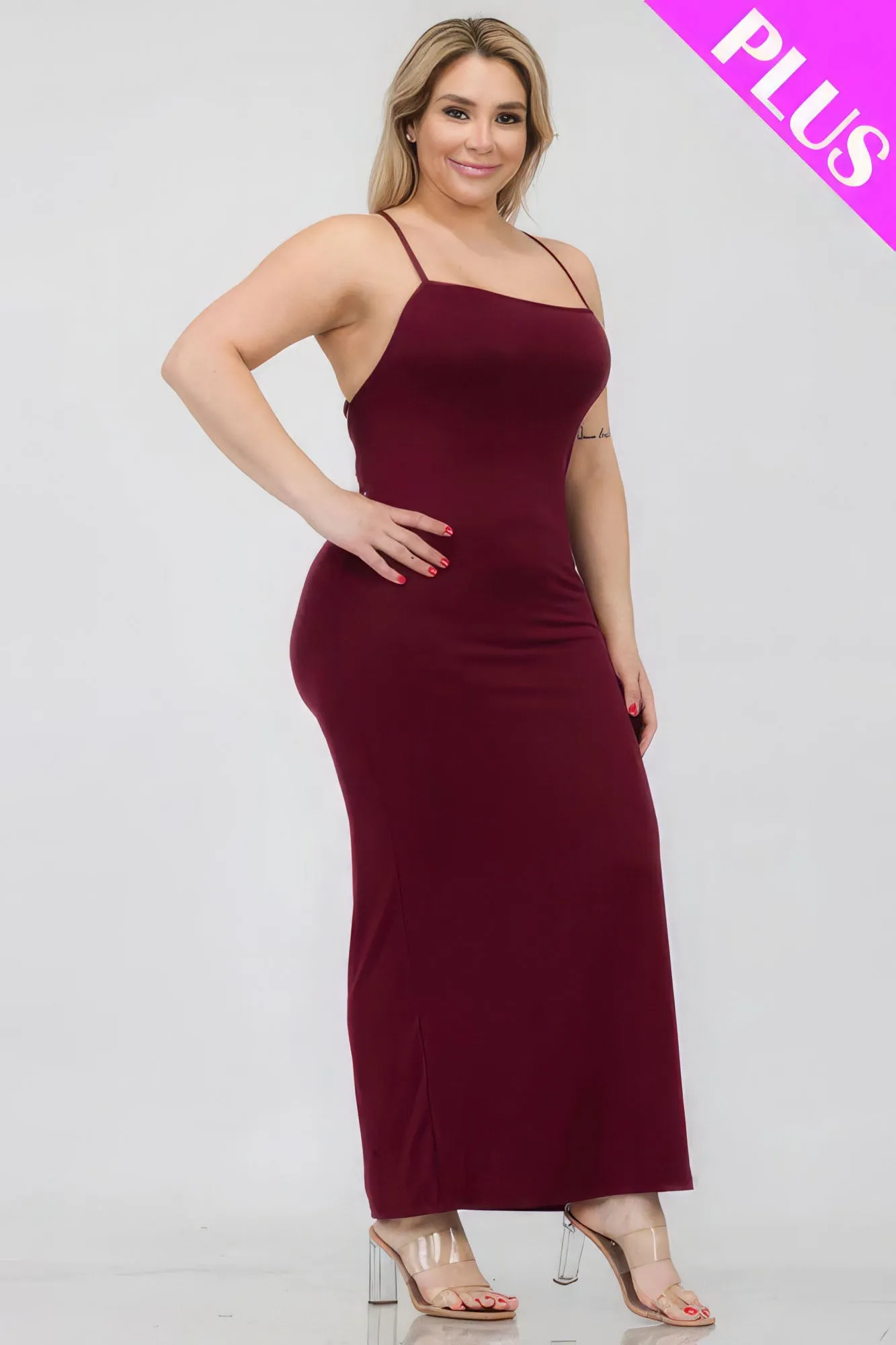 “Shai” Burgundy Maxi Dress