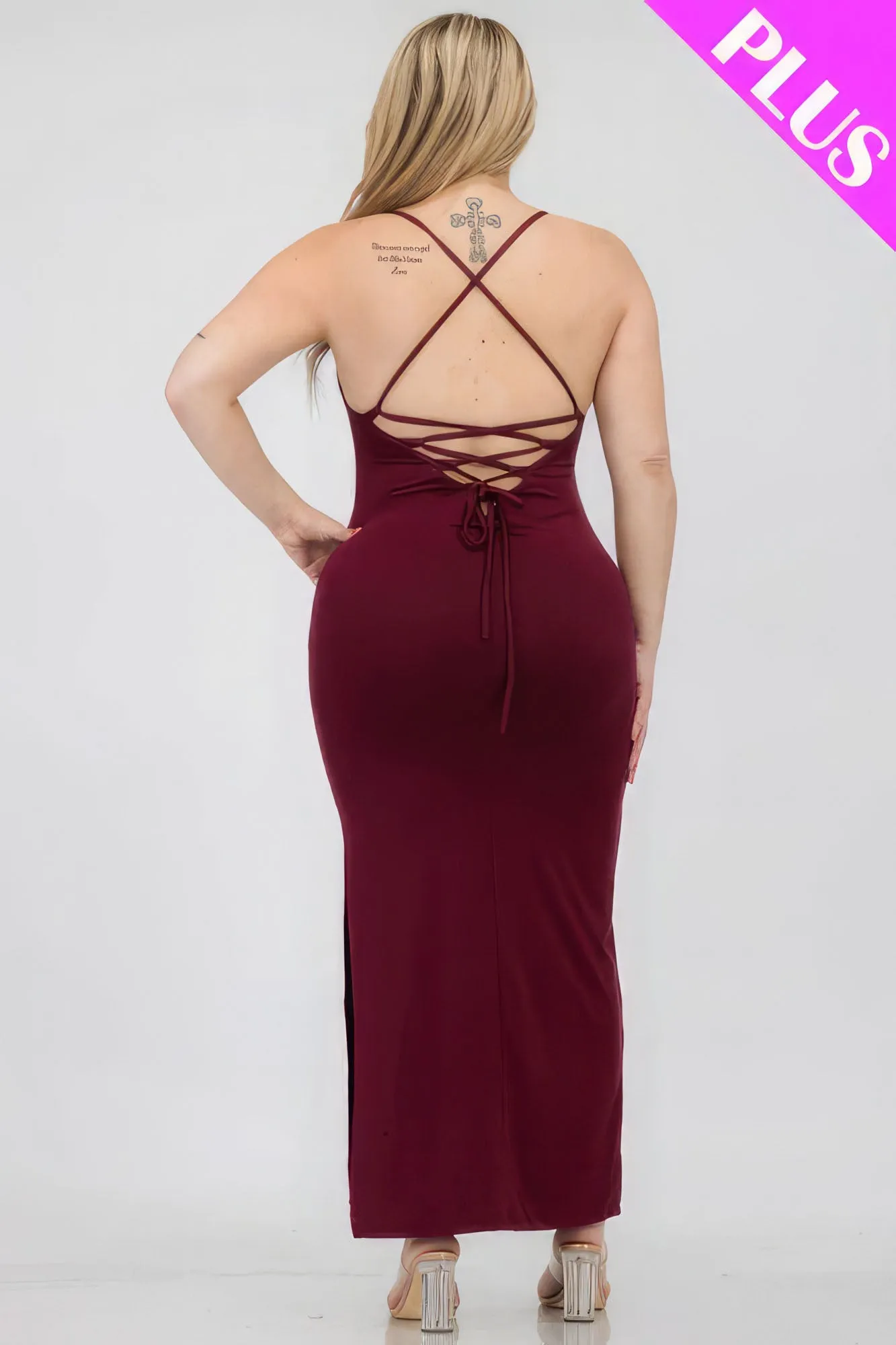 “Shai” Burgundy Maxi Dress