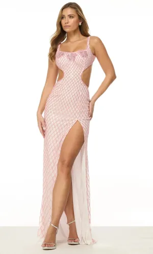 Sherri Hill 57158 - Beaded Mesh Gown with Cutouts