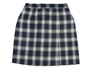 Skirt, Plaid #64 with Elastic Waist and Side Split
