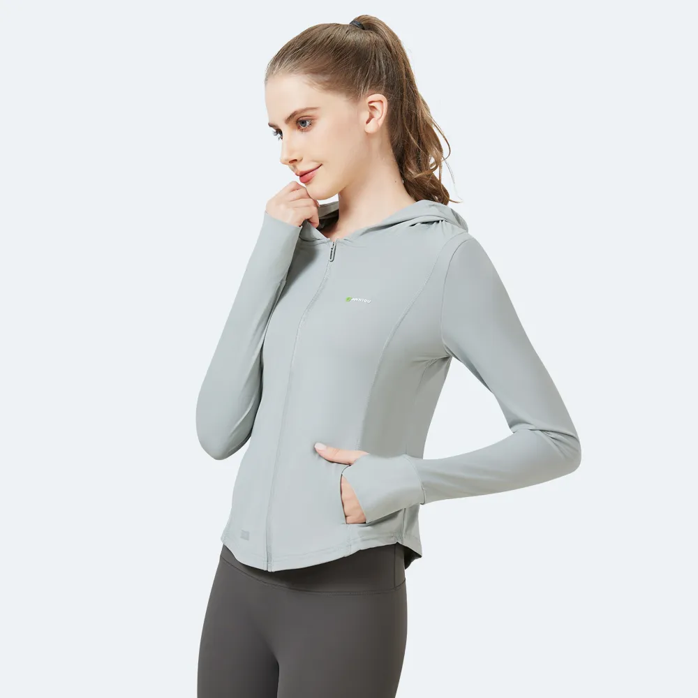 Slim Fit Hooded Sun Protection Jacket