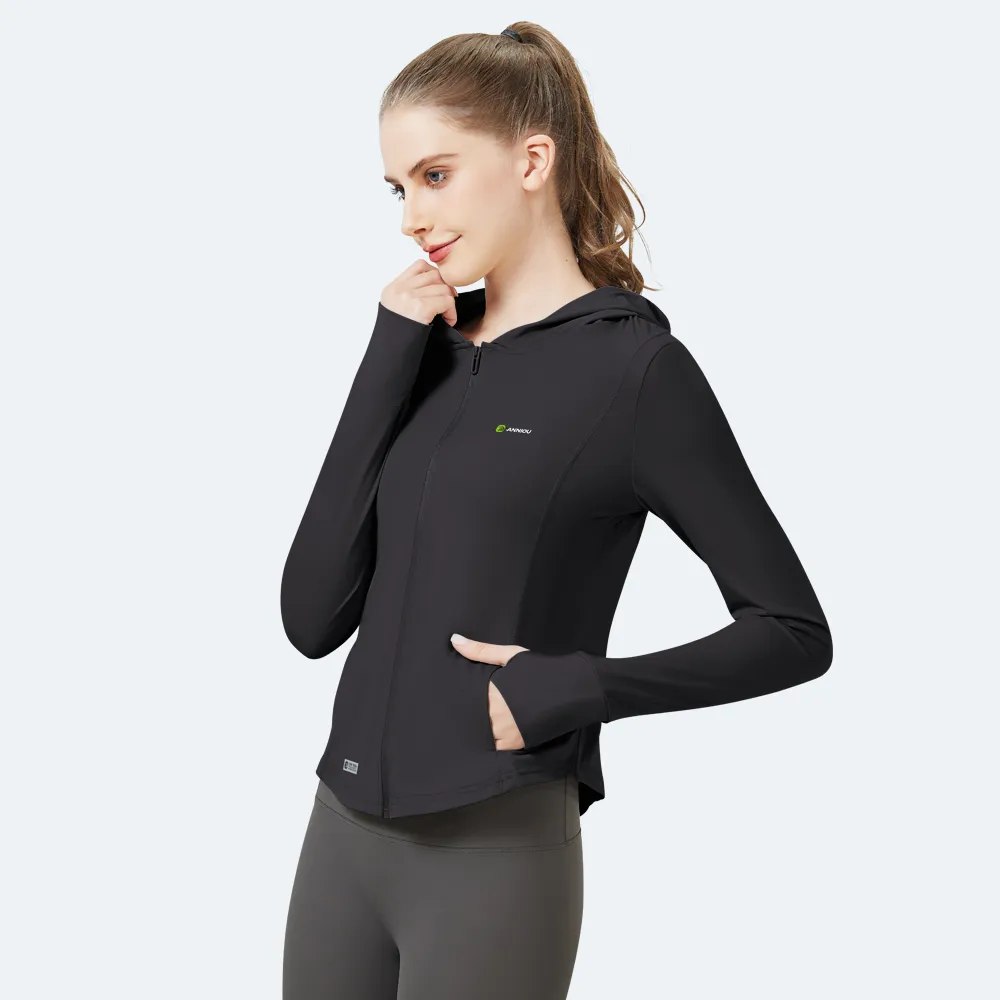 Slim Fit Hooded Sun Protection Jacket