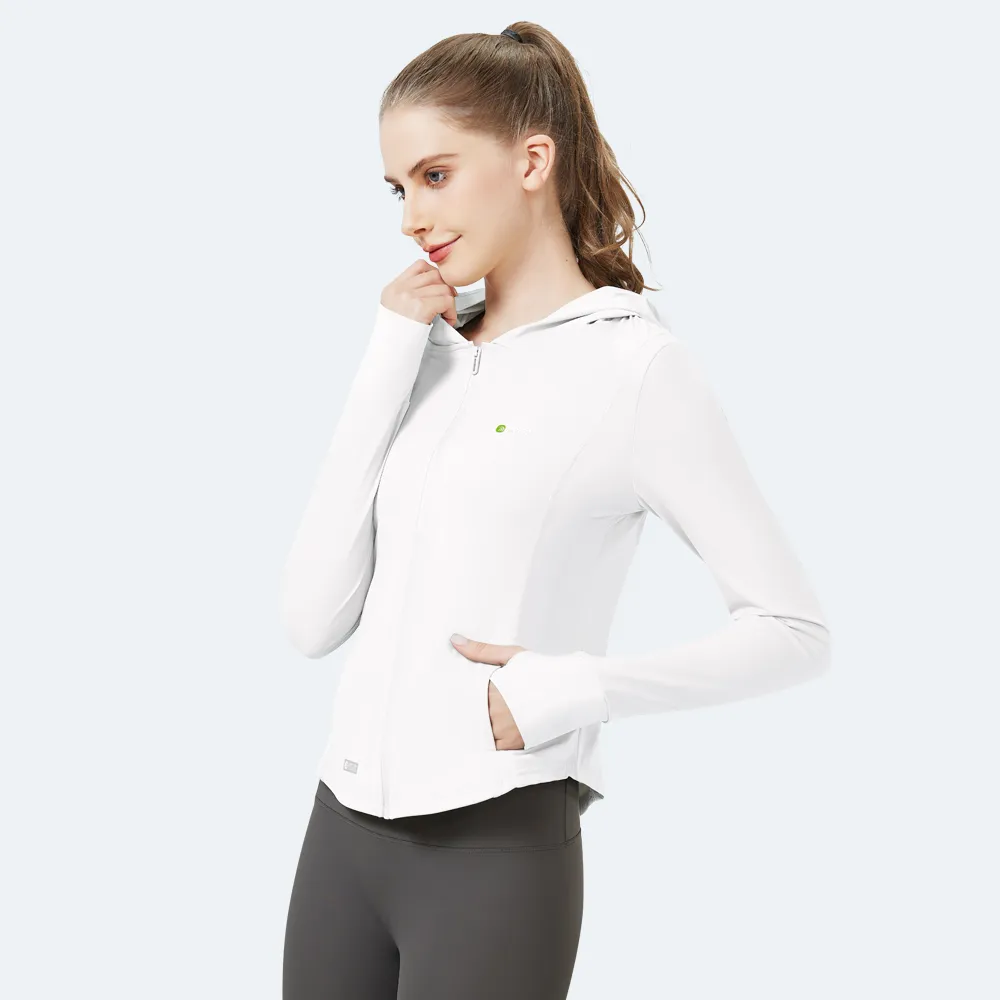 Slim Fit Hooded Sun Protection Jacket