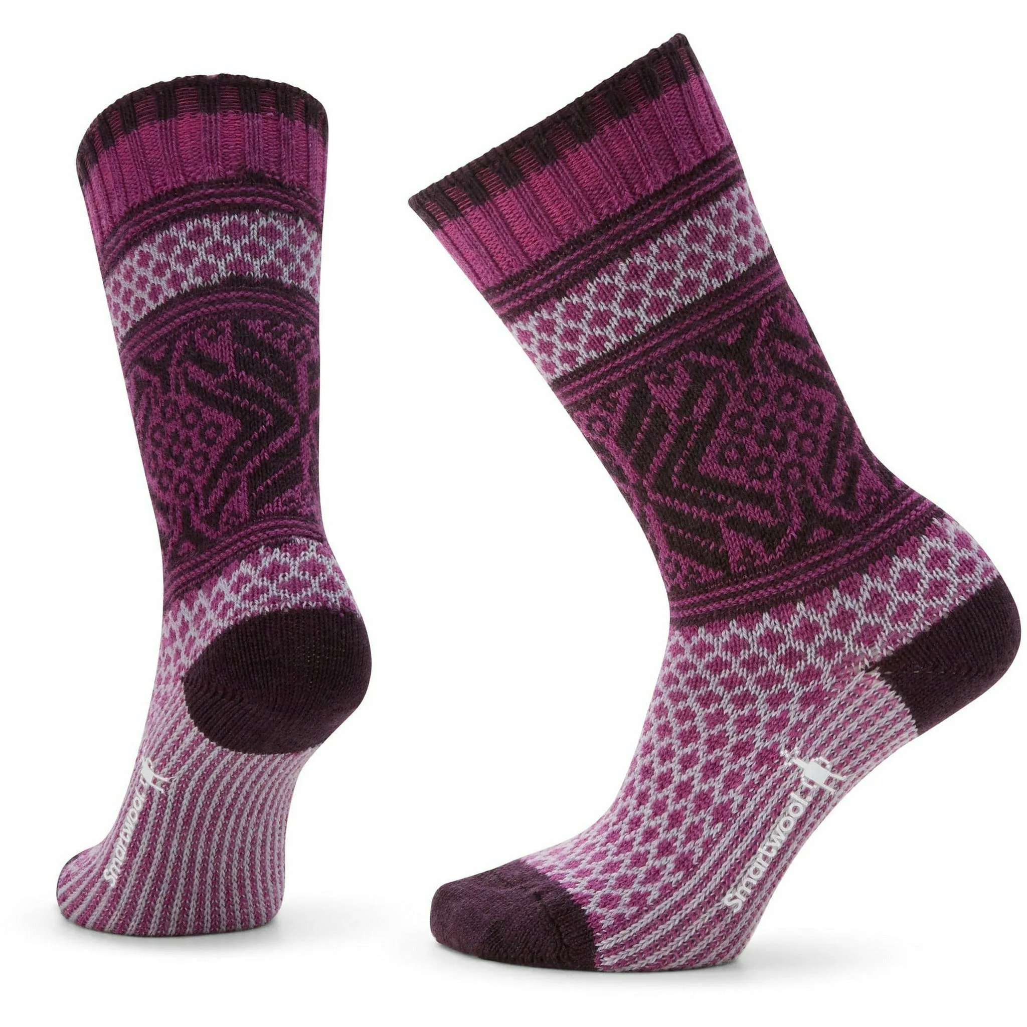 Smartwool Womens Everyday Popcorn Snowflake Pattern Crew Socks