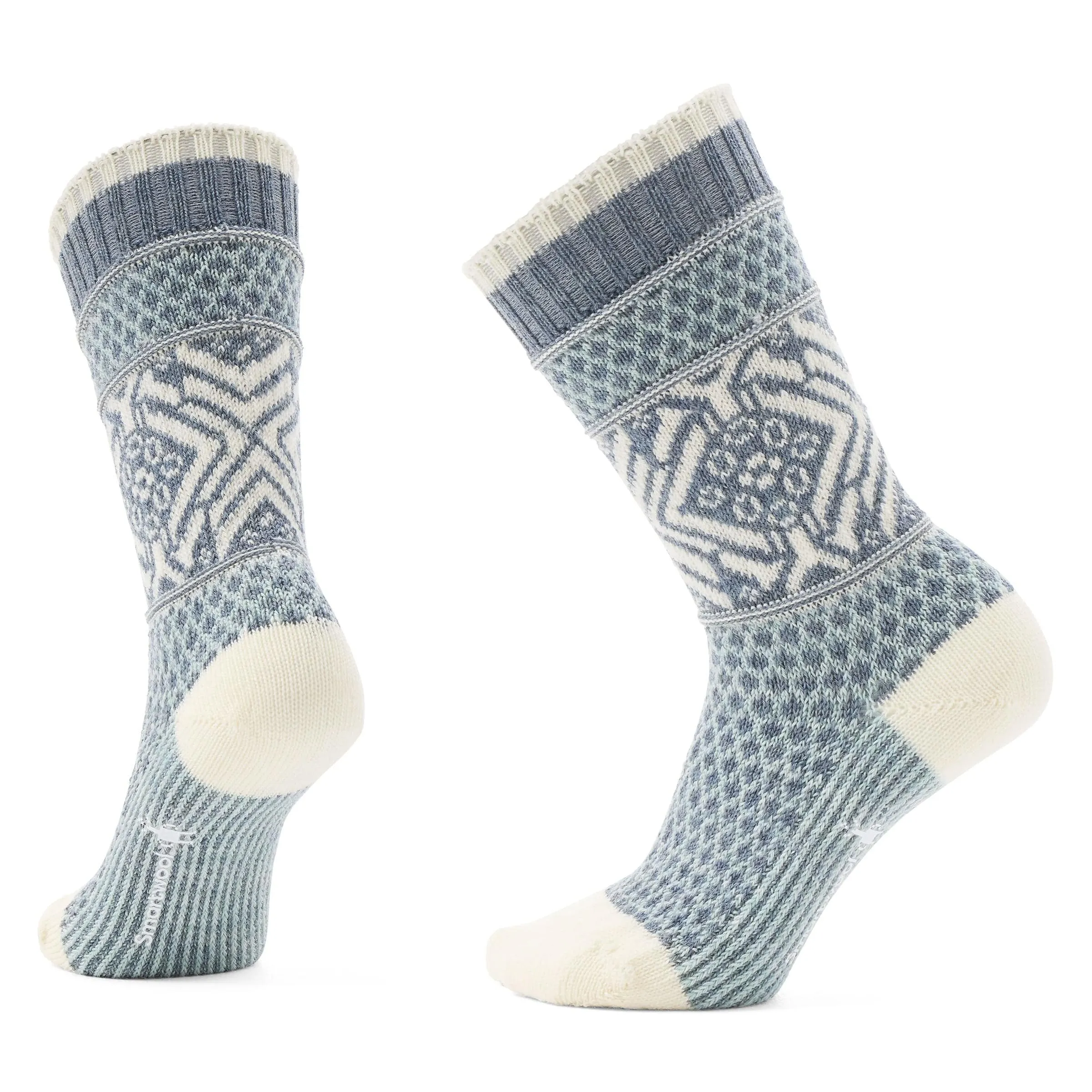Smartwool Womens Everyday Popcorn Snowflake Pattern Crew Socks