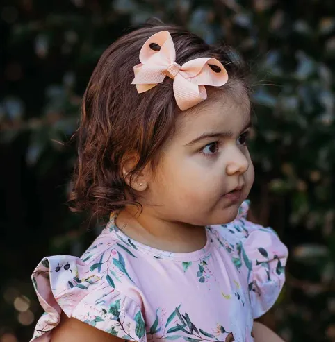 SNUGGLE HUNNY PEACH BOW HAIR CLIP