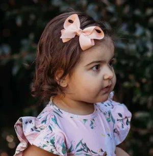 SNUGGLE HUNNY PEACH BOW HAIR CLIP