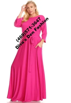 Solid Maxi Dress