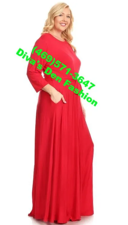 Solid Maxi Dress