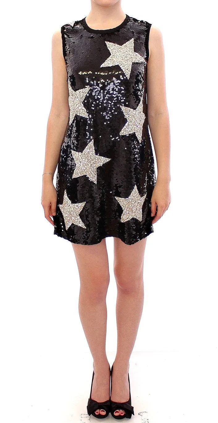 Sparkly Black Dress, Designer black crystal swarovski crystal black gold sequin dress