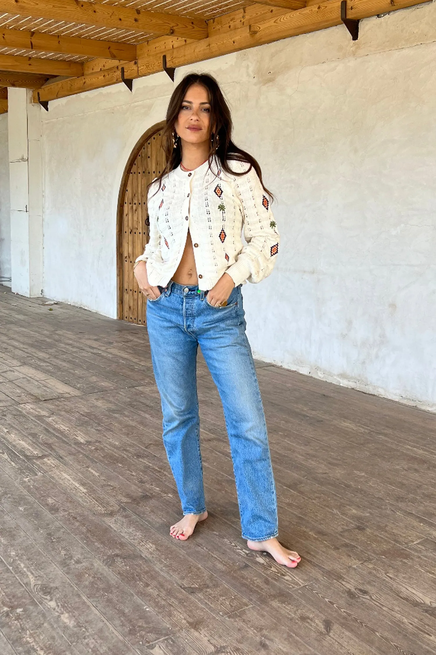 St Tropez Pointelle Cardigan