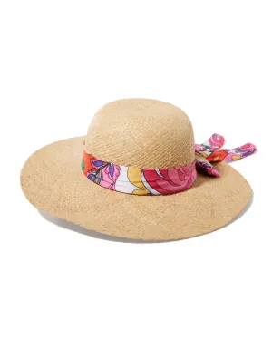 Status Print Straw Hat Natural