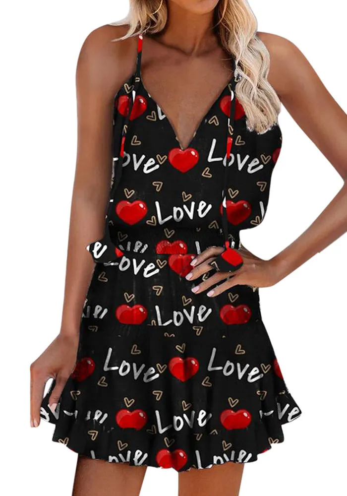 Stunncal Cheetah Print Frill Hem Ruffles Ruched Dress (13 colors)