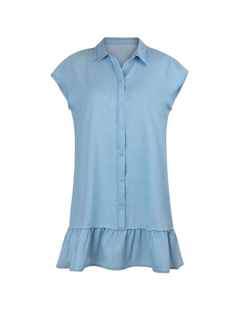 Stunncal Ruffled Denim Dress