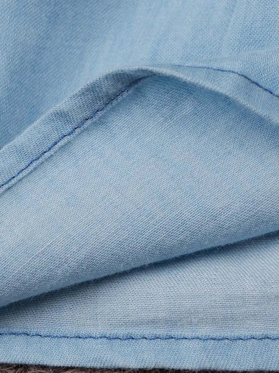 Stunncal Ruffled Denim Dress