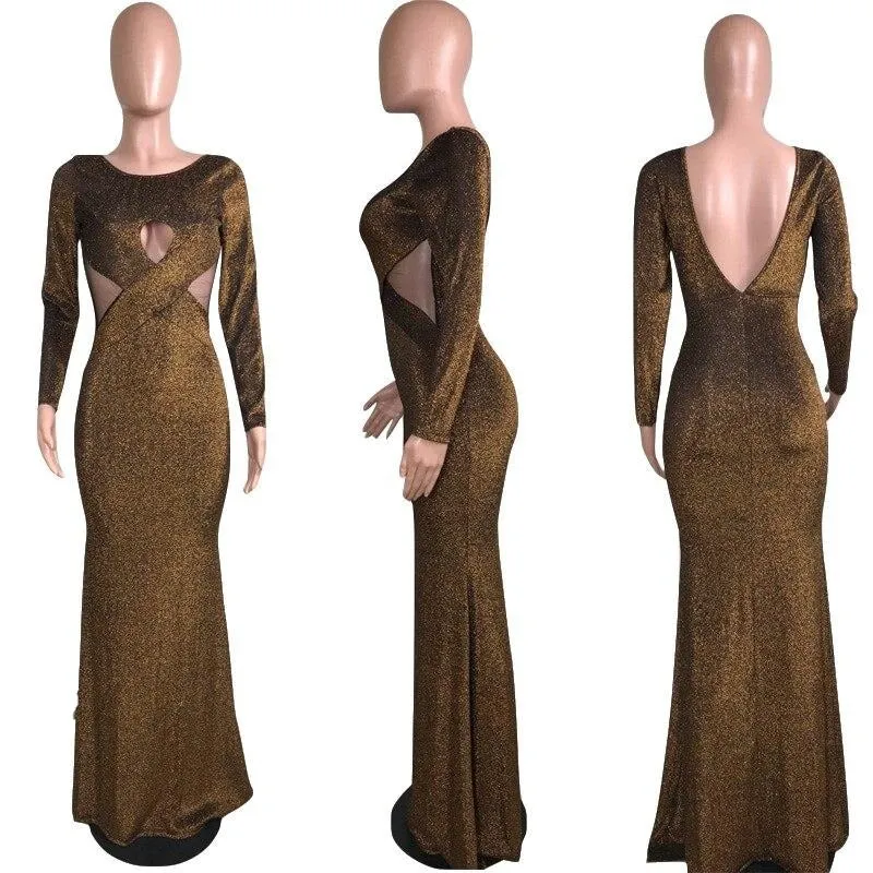 Stunning Sequined Bandage Maxi Dress