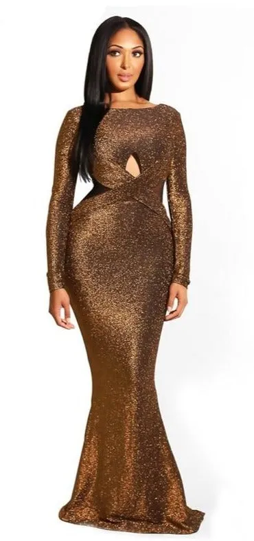 Stunning Sequined Bandage Maxi Dress