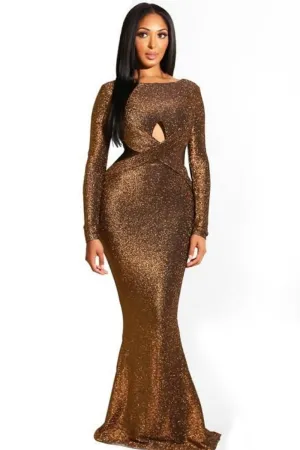 Stunning Sequined Bandage Maxi Dress