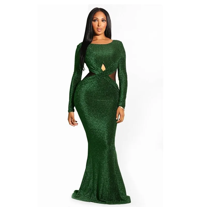 Stunning Sequined Bandage Maxi Dress
