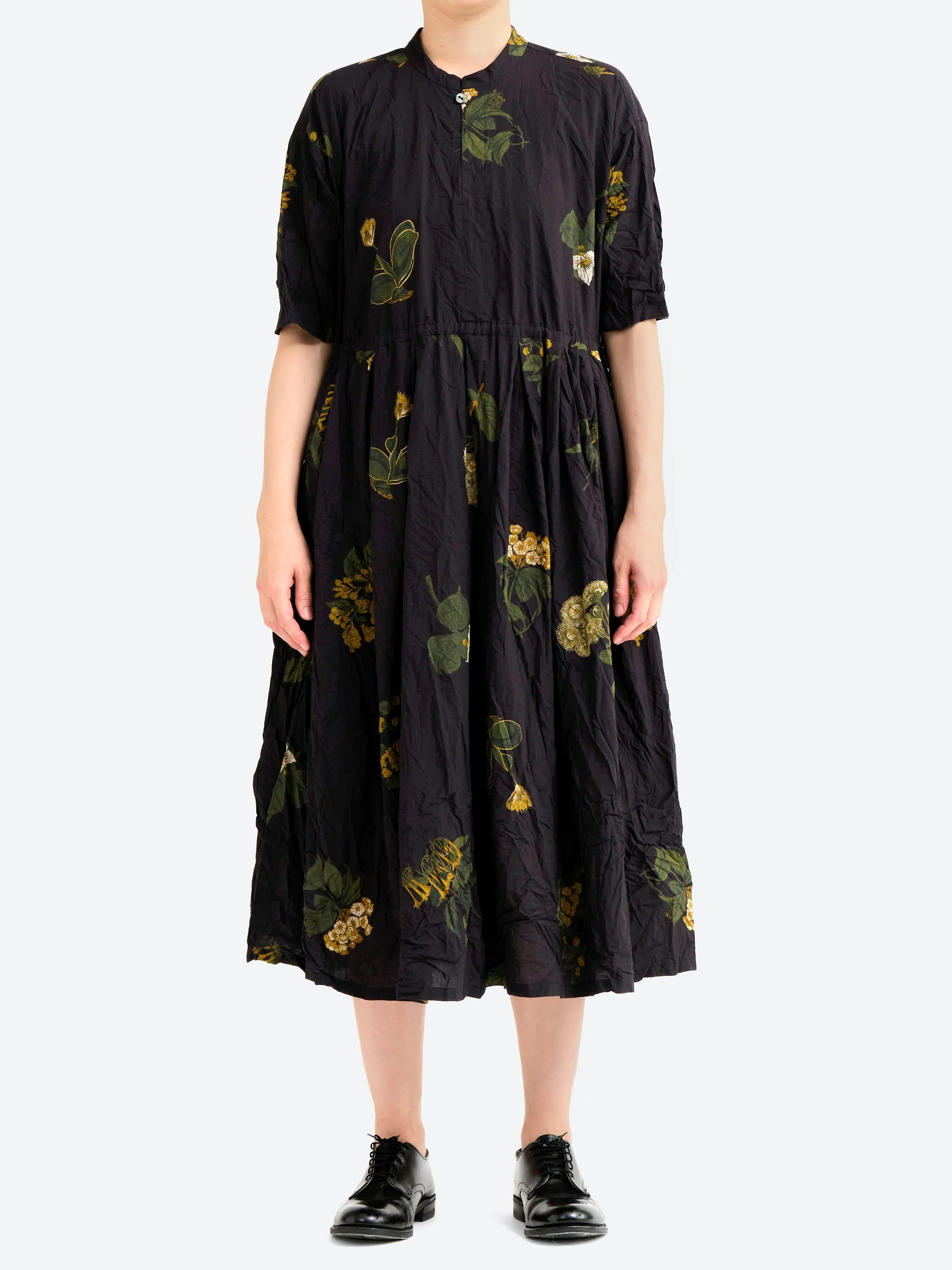 Summer Botanical Print Dress