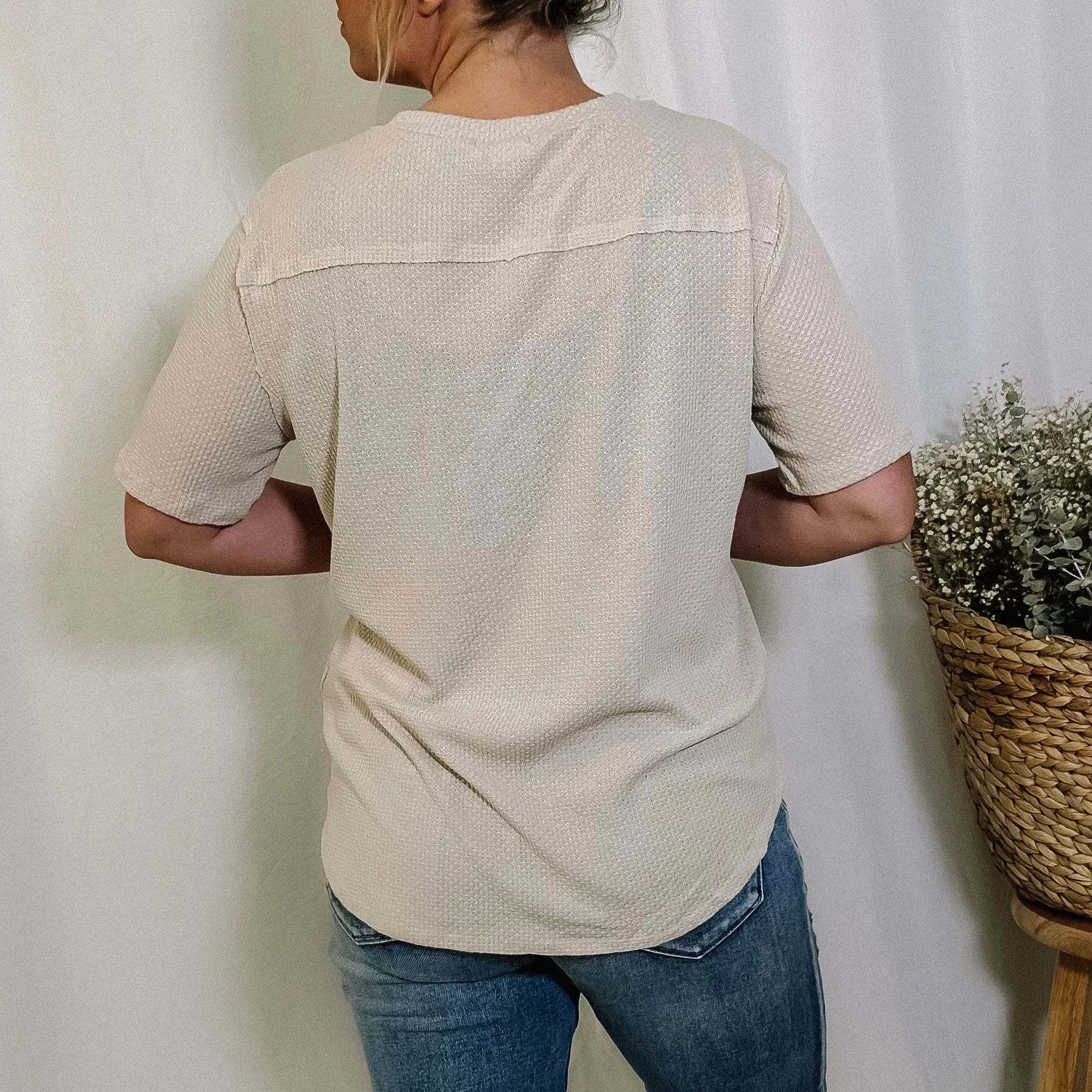 Summer Breeze Waffle Knit Top - LAST ONE