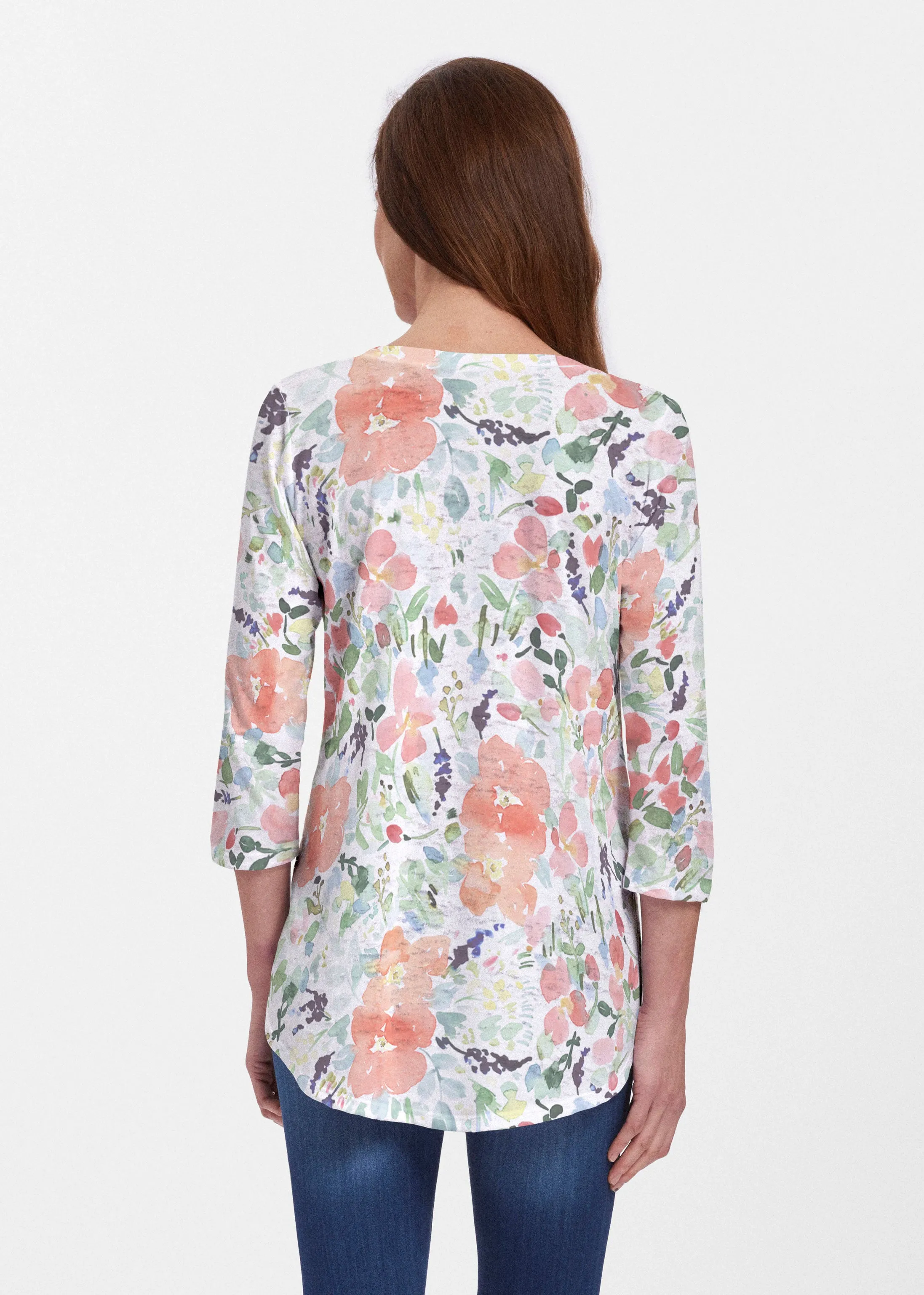 Summer Dreams (7939) ~ V-neck Flowy Tunic