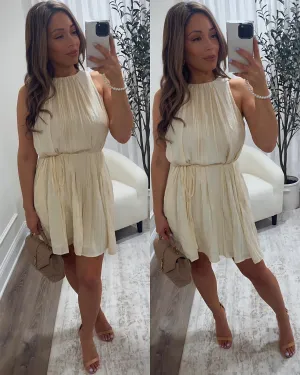 SUMMER GLOW PLEATED DRESS