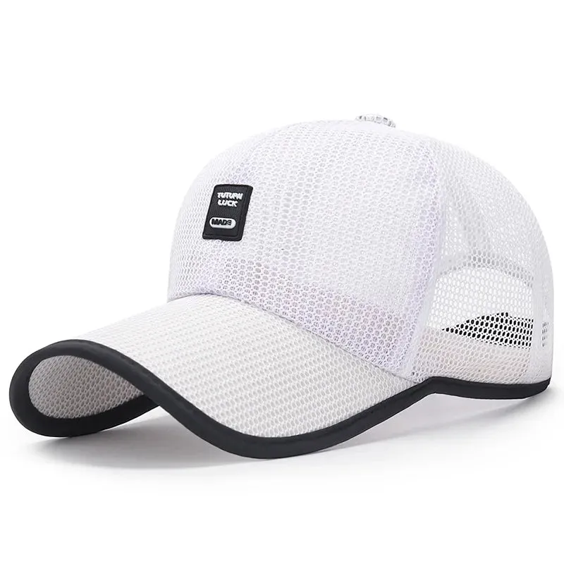 Summer Mesh Baseball Cap - Unisex Dad Fishing Trucker Hat for Women and Men