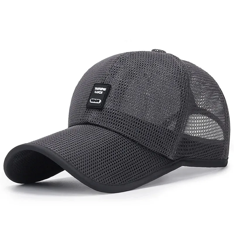 Summer Mesh Baseball Cap - Unisex Dad Fishing Trucker Hat for Women and Men