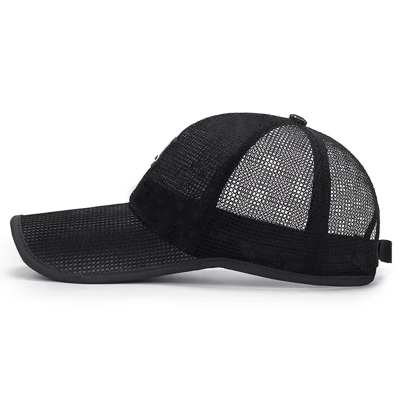Summer Mesh Baseball Cap - Unisex Dad Fishing Trucker Hat for Women and Men