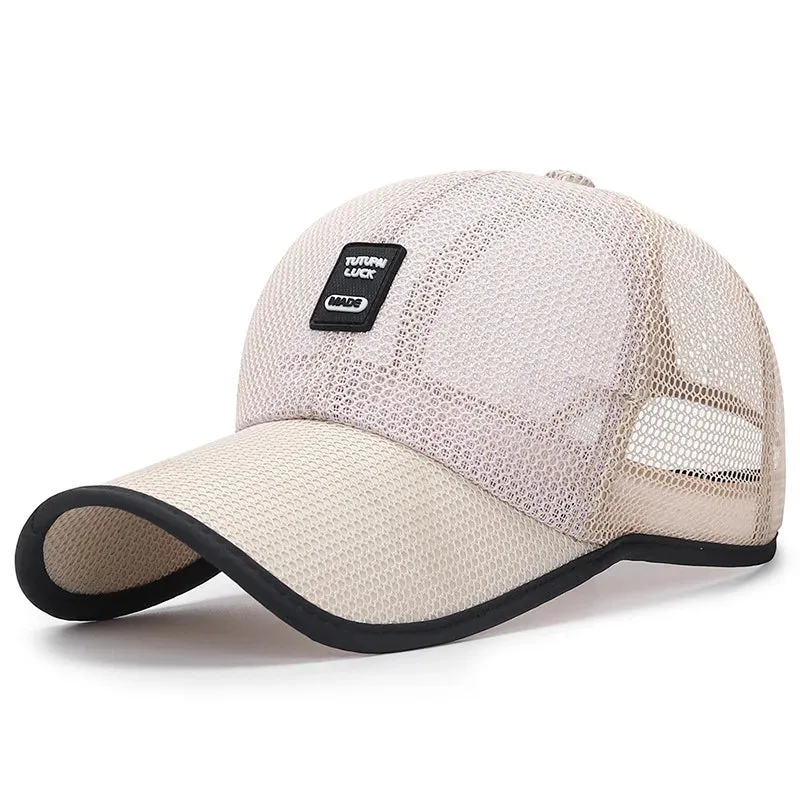 Summer Mesh Baseball Cap - Unisex Dad Fishing Trucker Hat for Women and Men
