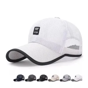 Summer Mesh Baseball Cap - Unisex Dad Fishing Trucker Hat for Women and Men