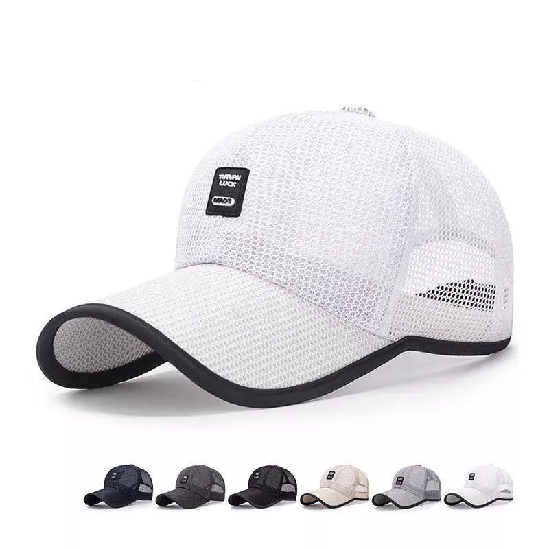 Summer Mesh Baseball Cap - Unisex Dad Fishing Trucker Hat for Women and Men
