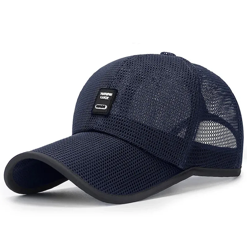 Summer Mesh Baseball Cap - Unisex Dad Fishing Trucker Hat for Women and Men