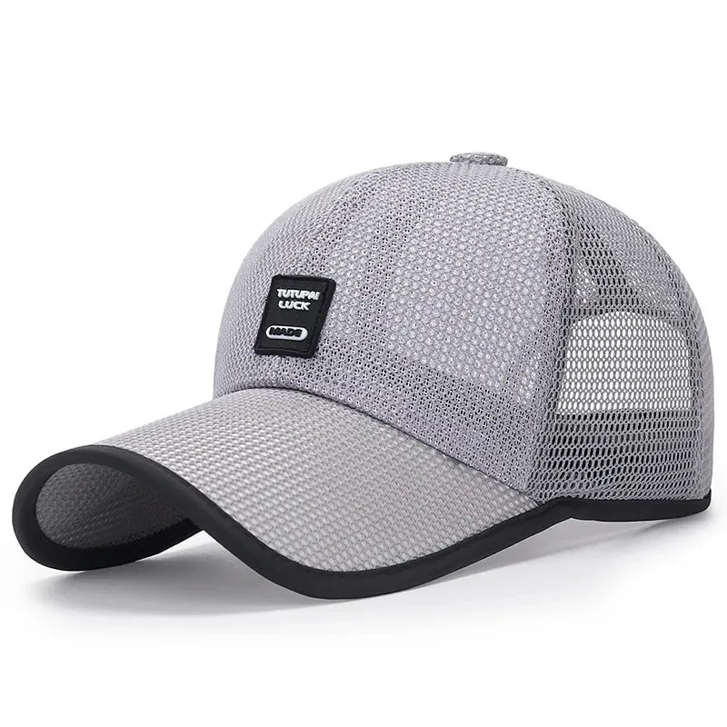 Summer Mesh Baseball Cap - Unisex Dad Fishing Trucker Hat for Women and Men