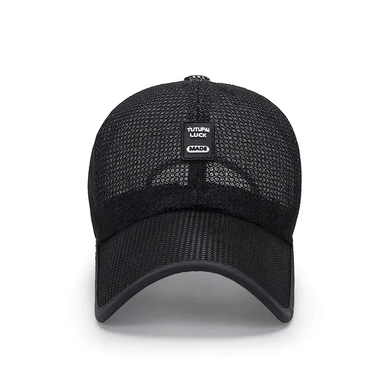 Summer Mesh Baseball Cap - Unisex Dad Fishing Trucker Hat for Women and Men